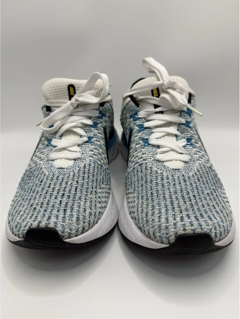 Nike React Infinity Run Flyknit 3 White Blue Orbit Running Shoes Men's Size 9